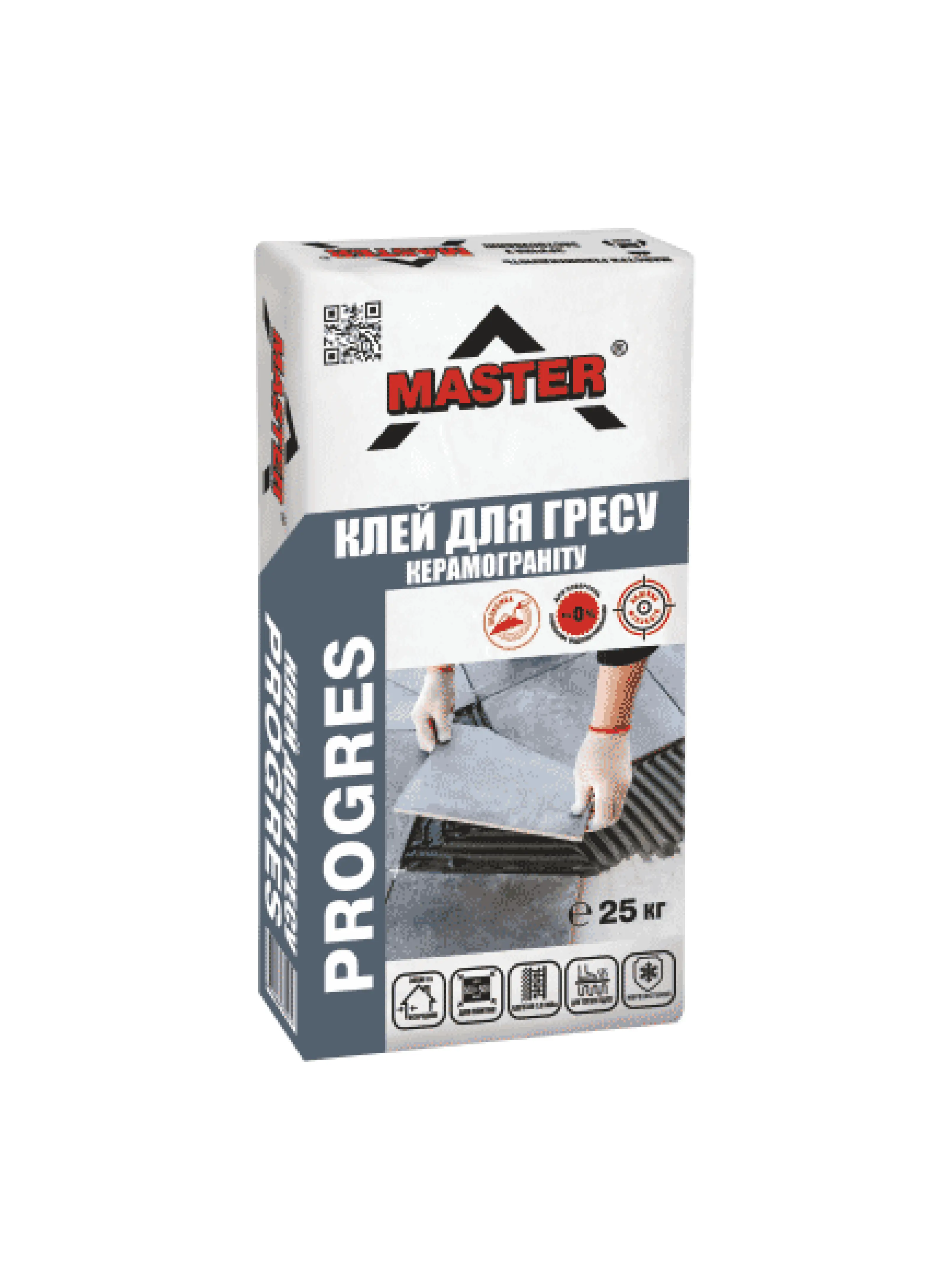 Клей для гресу та керамограніту TM "Master" "Master-Progres", 25 кг