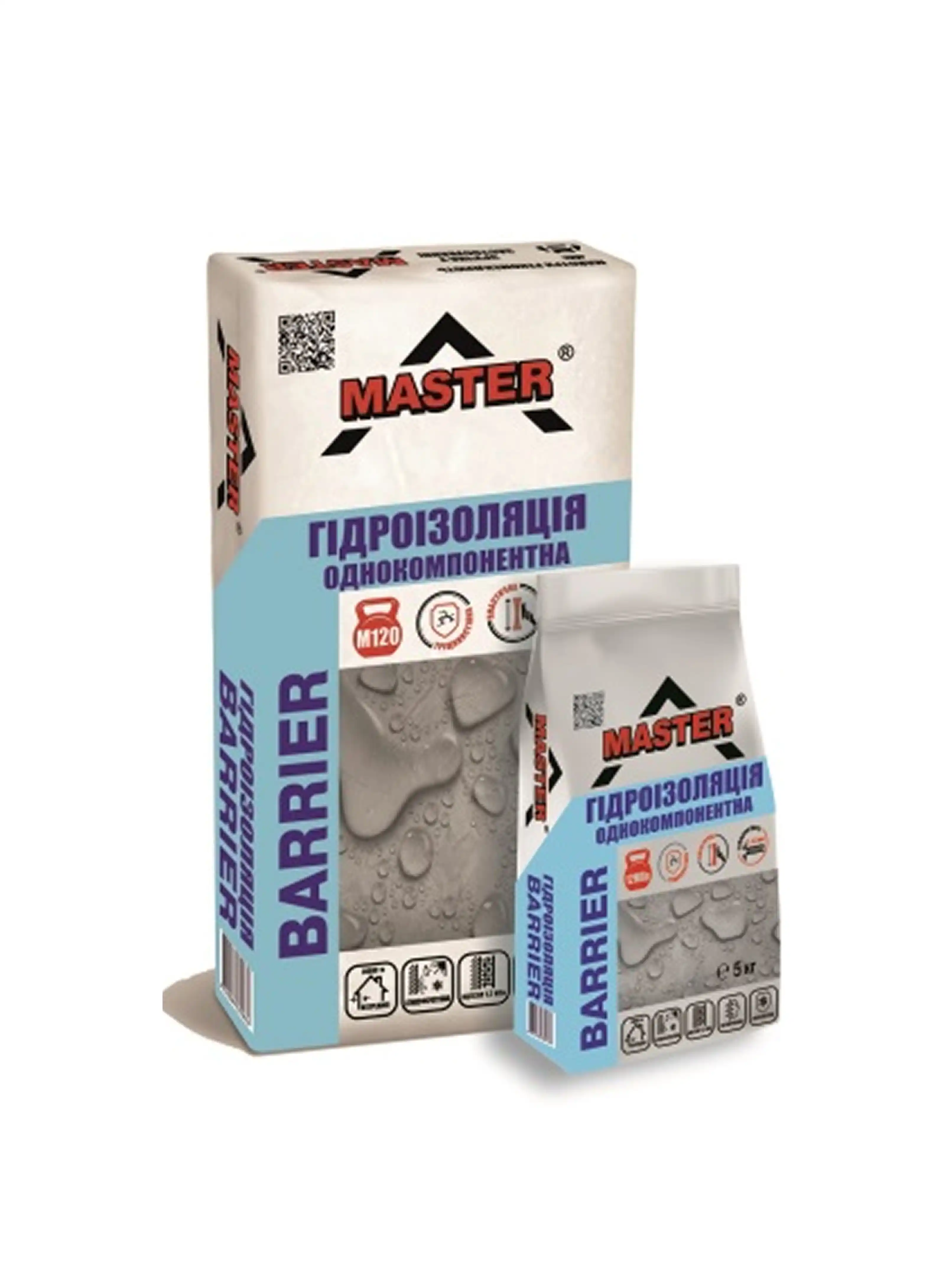 Суміш для гідроізоляції TM "Master" "Master-Barrier" (гідроізоляція, сіра), 25 кг