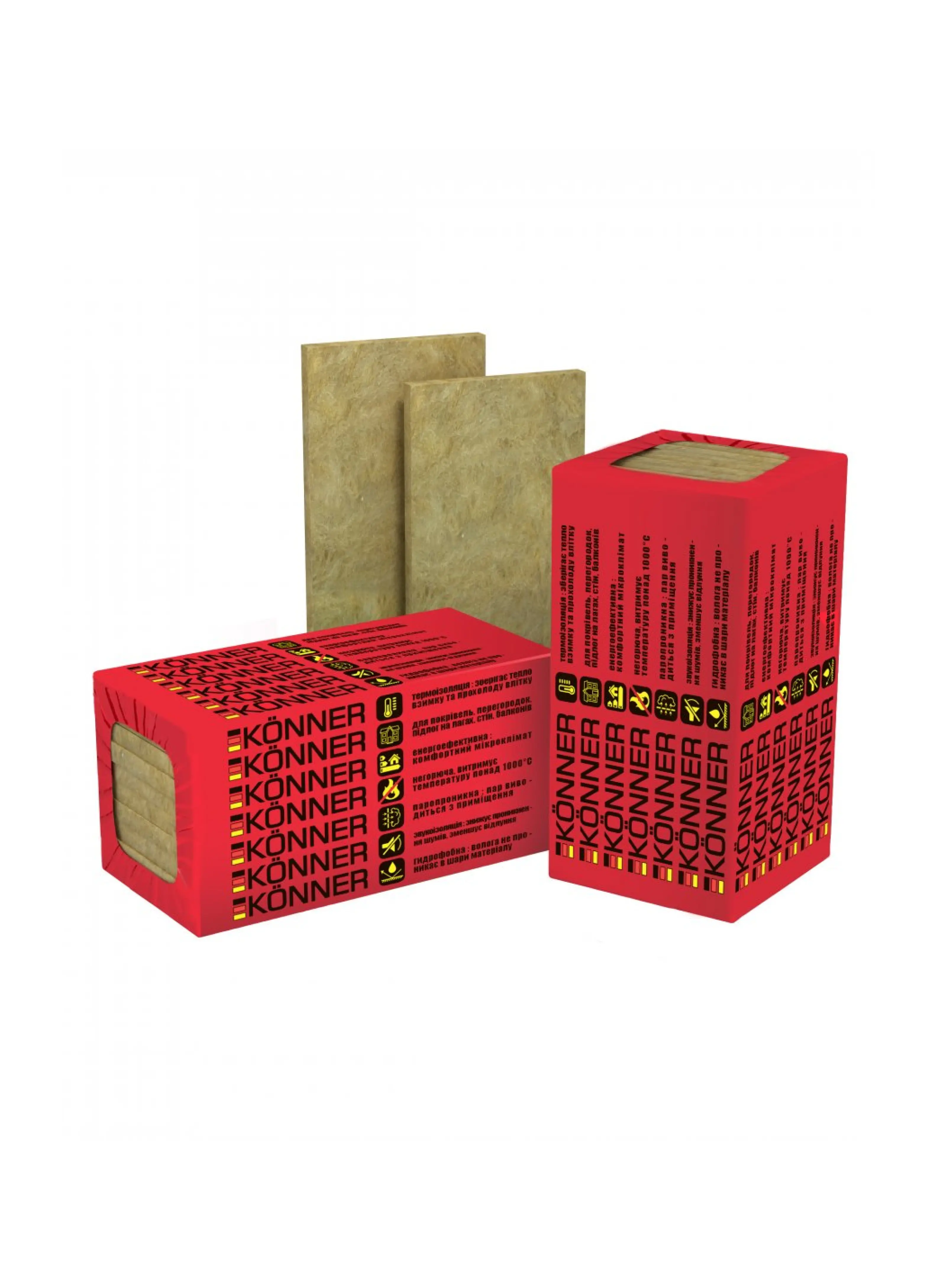 Мінераловатна плита TM "Konner" 135x50 (4 шт/2,88 кв. м.)