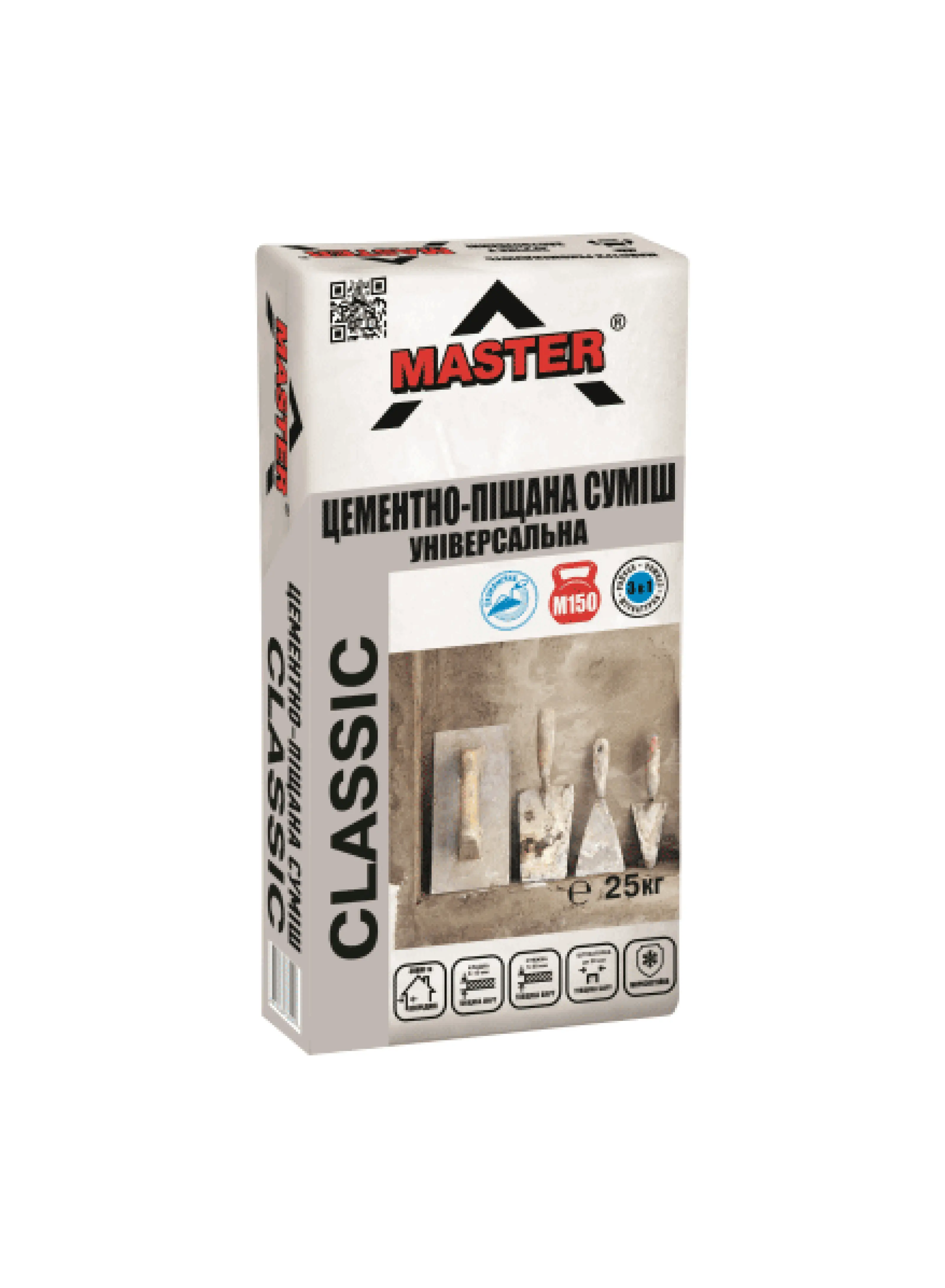 Цементно-піщана суміш TM "Master" "Master-Classic" (ЦПС), 25 кг