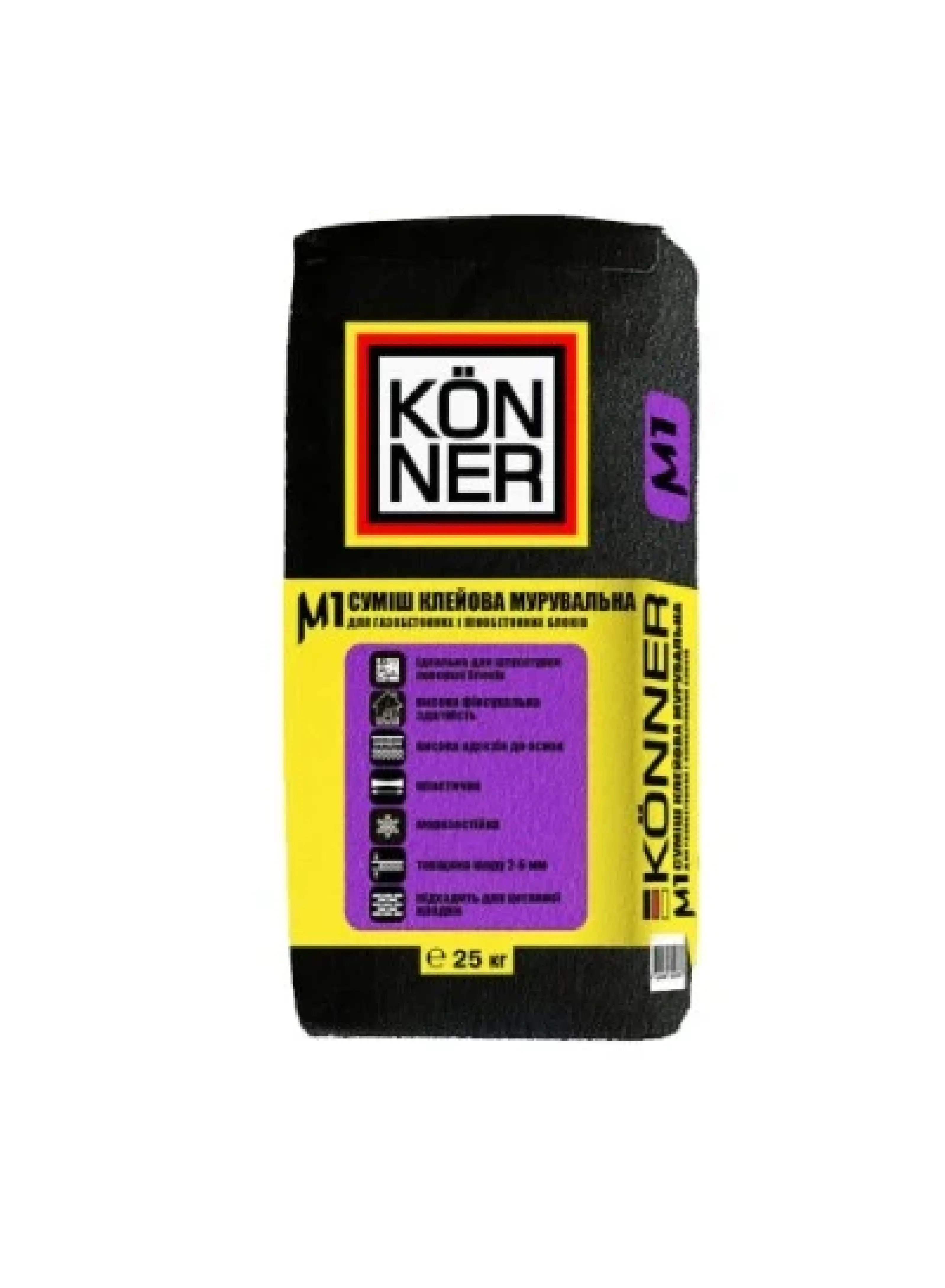 Суміш для кладки газоблоку TM "Konner" "Mu-1", 25 кг