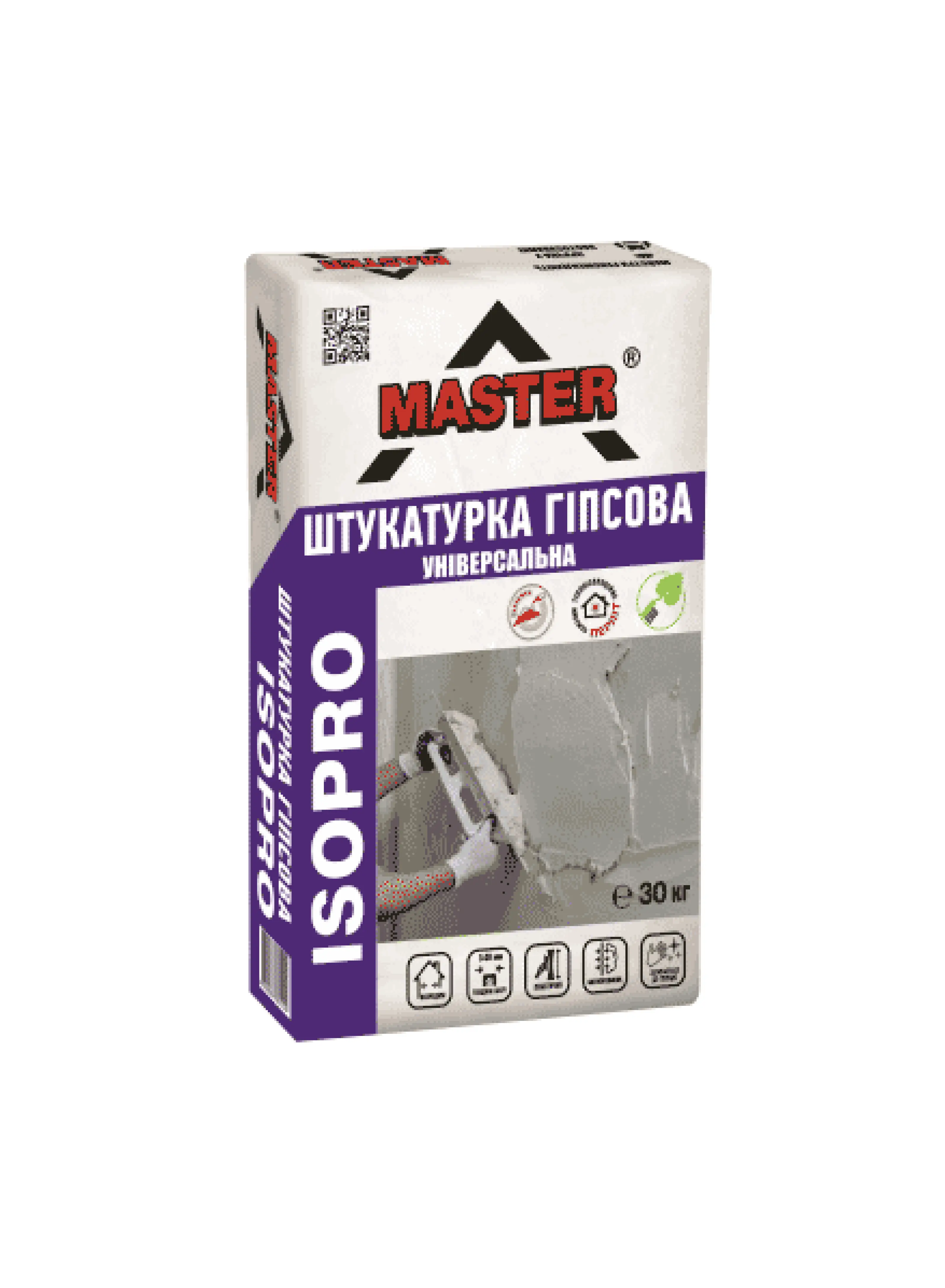 Суміш штукатурна гіпсова універсальна TM "Master" "Master-Isopro", 30 кг