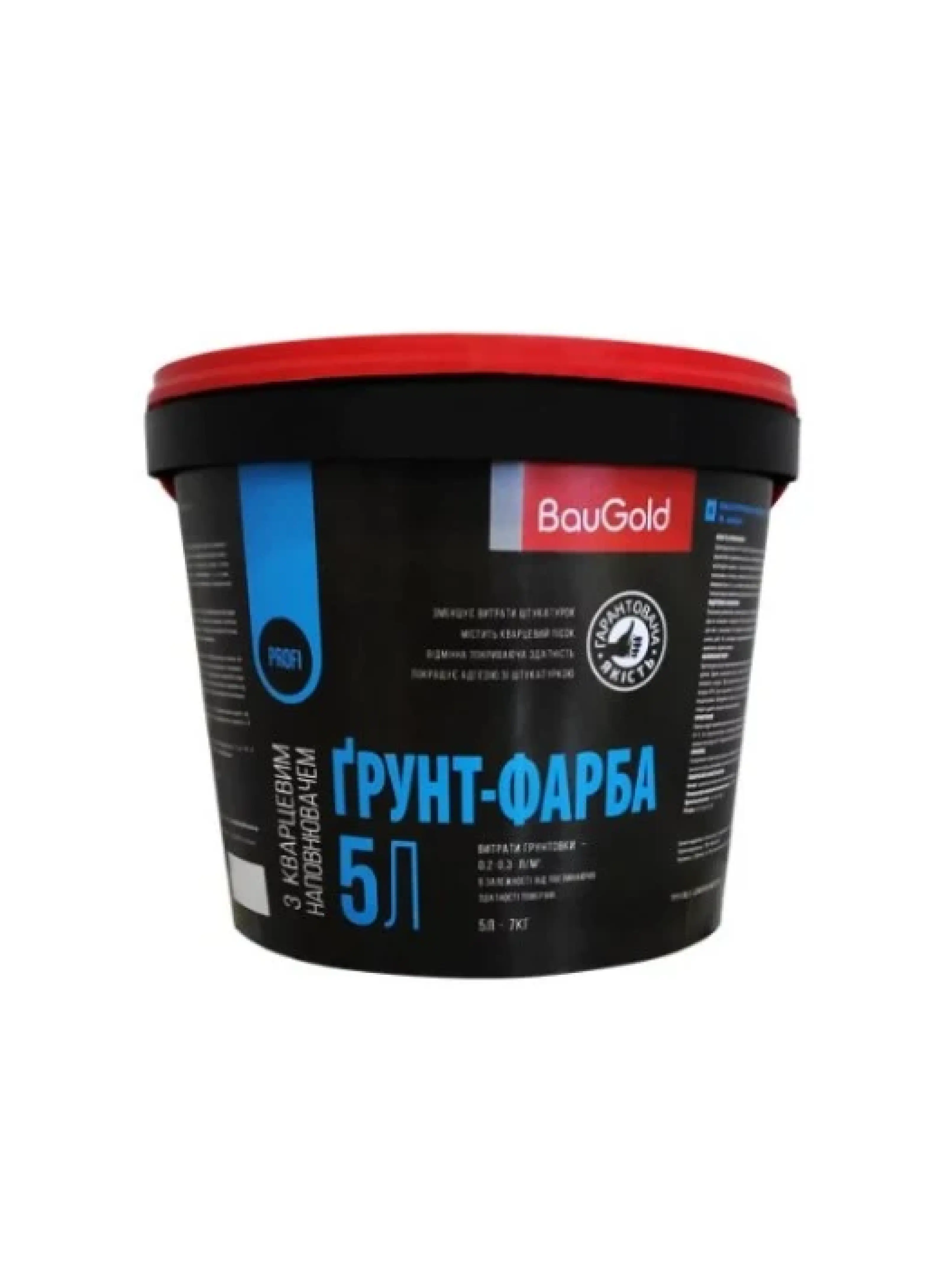 Ґрунт-фарба (кварцева) TM "Baugold" 5л/7кг