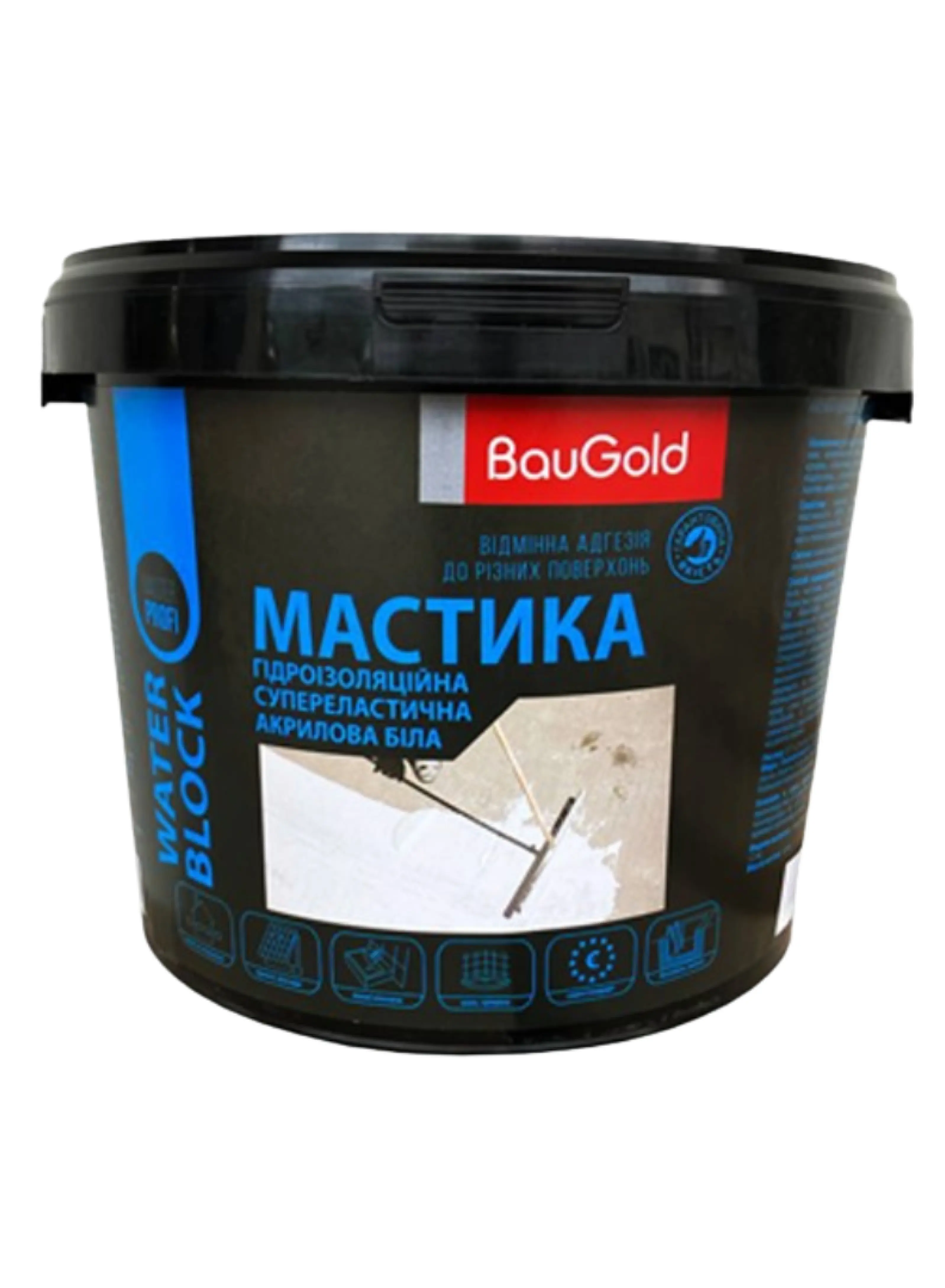 Гідроізоляція супереластична біла TM "Baugold", 12,0 кг.