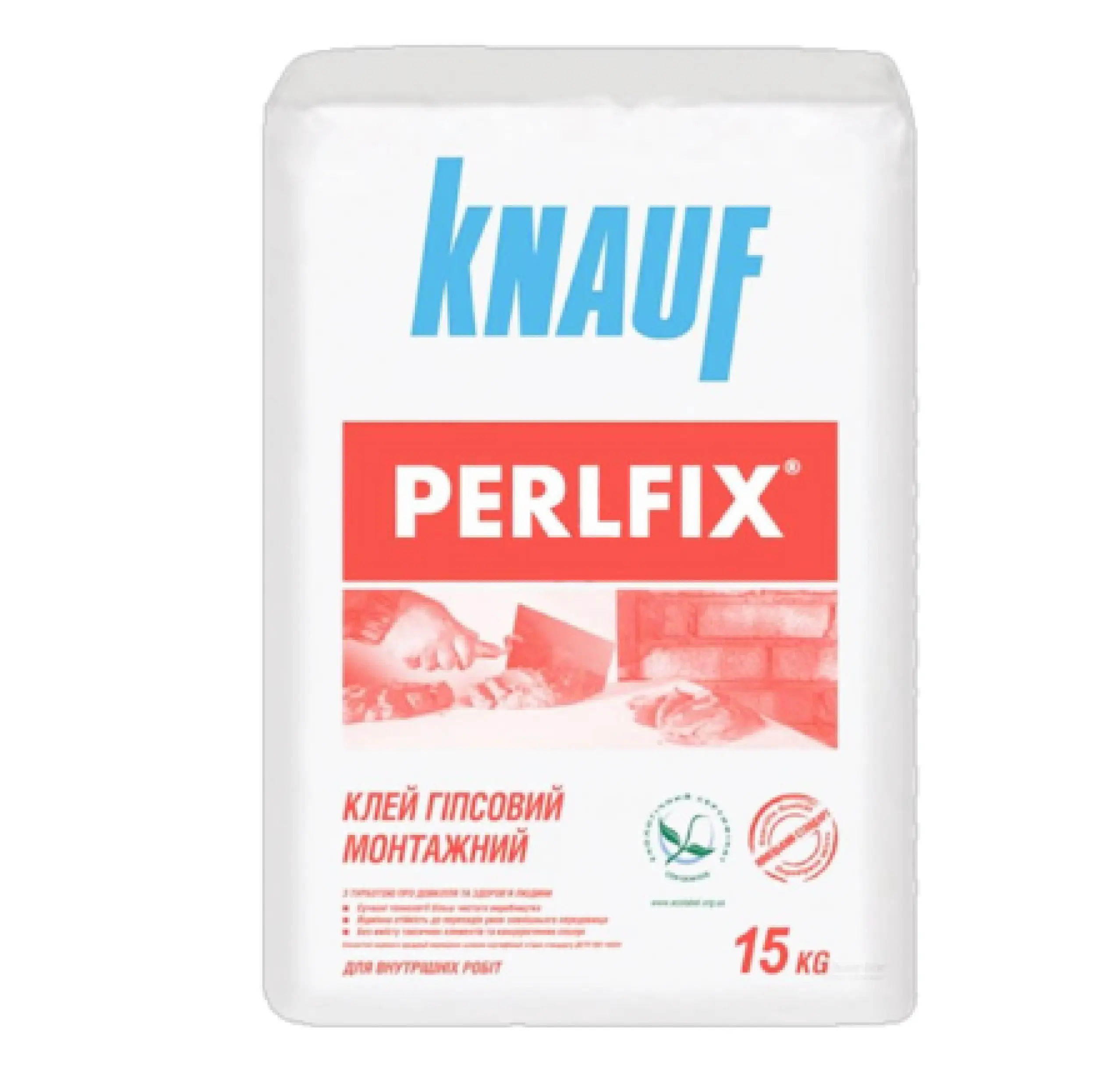 Клей гіпсовий для гіпсокартона TM "Knauf" "Perlfix" 15 кг